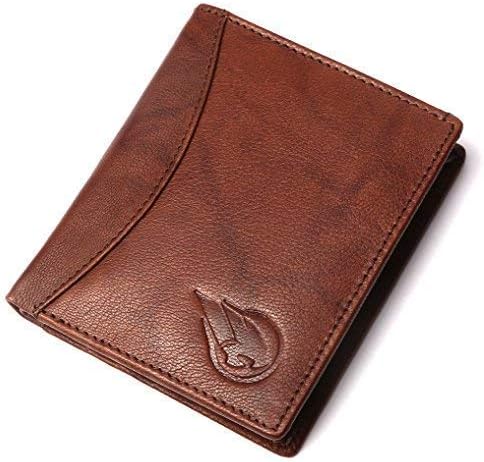 Antique Brown Leather Men's RFID Blocking Card Holder (RO-1213brn-40)