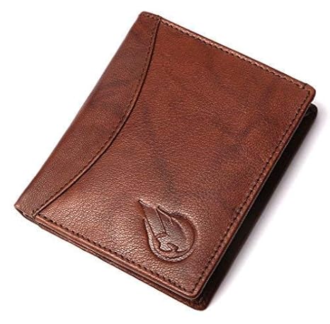 Genuine Leather RFID Blocking Credit Card Holder case Wallet - Antique Brown