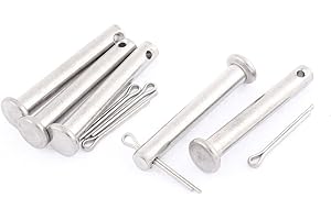 uxcell M6x40mm Flat Head 304 Stainless Steel Clevis Pins Fastener 5 Sets