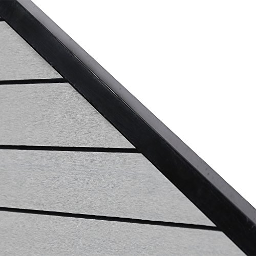 WIS Hengda®WPC Zaun Sichtschutz Aluminium Windschutz Zaunblende Quadratisch Gartensichtschutz Grau Dichtzaun Für… – Bild 7