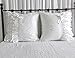 Queen's House Elegant Shabby White Euro Shams Covers Set of 2-I