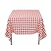 LinenTablecloth 70-Inch Square Tablecloth Red & White Checker