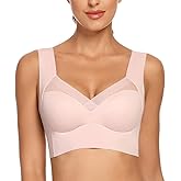 WOWENY Womens Wirefree Seamless Bras Everyday Lounge Bra Sleeping Full Coverage Pullover Bra