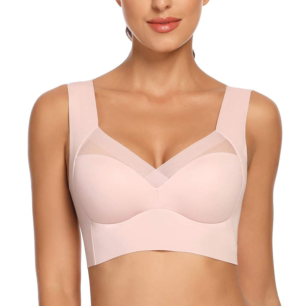 WOWENY Wirefree Padded Bras for Women Full Coverage