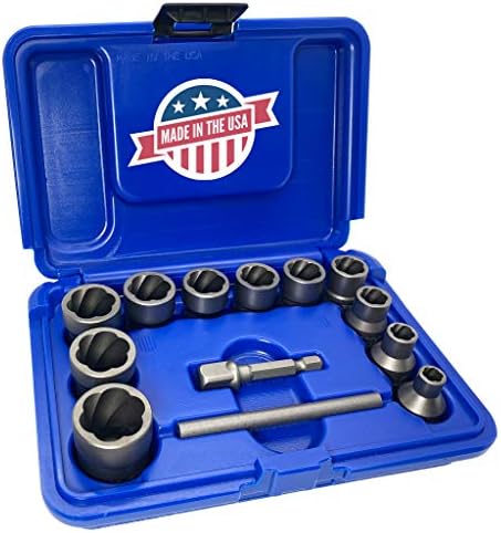Rocketsocket Impact Extractor Socket Inserts Removal Damaged Bolts Nuts And Screws 13 Piece Set Amazon De Kuche Haushalt