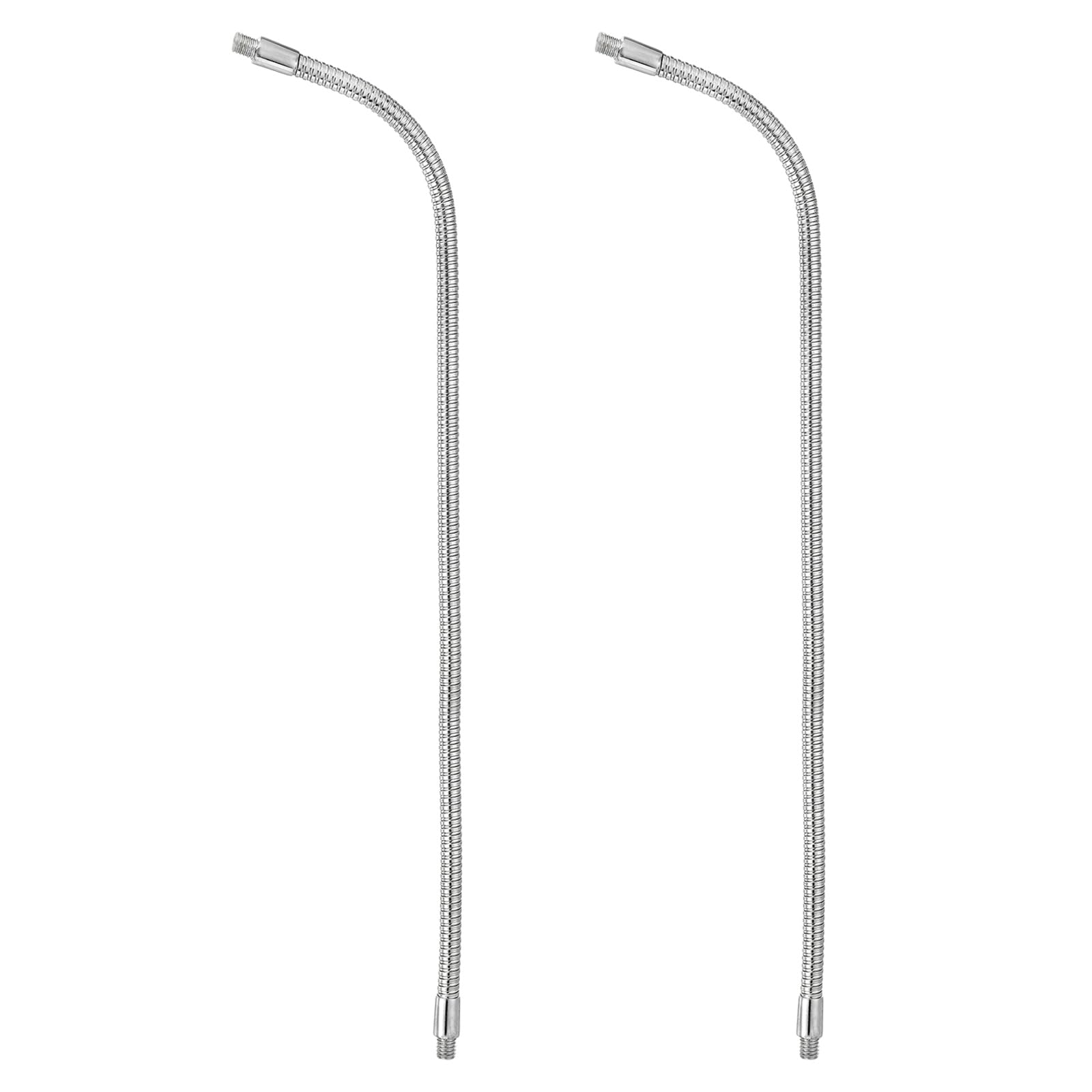 PATIKIL 2Pcs 20" Gooseneck Tube, 3/8" Male to Male Thread Heavy Duty Metal Universal Microphone Flexible Gooseneck Hose Arm Extension Tube for Action Camera Mic/Phone Holder, Chrome