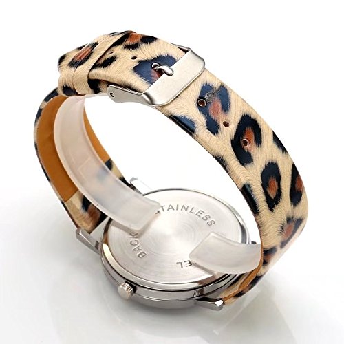 JSDDE Montre Femme Montre Chat Montre Rétro Bracelet en PU Analogue Quartz Montre Fille Montre Animale