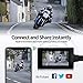 Motorcycle Recording Camera System HaloCam M1, 1080P Dual Lens Dash Cam Dvr, Rear View Sports Action Camera, Waterproof Lens, Video Driving Recorder with WiFi&GPS, 2.7