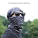Your Choice 12-in-1 Versatile Headband Outdoor Sports Seamless Magic Scarf Military Headwear Multifunctional Neck Gaiter Half Face Mask Bandana Snake Camouflage (Black)