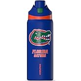 Hydrapeak Officially Licensed Florida Gators Oasis 32 oz Water Bottle with Chug Lid Push Button, Stainless Steel Water Bottle No Straw, 32 oz Insulated Water Bottle