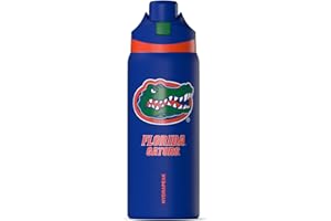 Hydrapeak Officially Licensed Florida Gators Oasis 32 oz Water Bottle with Chug Lid Push Button, Stainless Steel Water Bottle No Straw, 32 oz Insulated Water Bottle