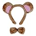 SeasonsTrading Bear Ears & Bow Tie Costume Set - Halloween Costume Party Kit