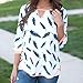 Orangesky Women Top Casual Loose Half Sleeve Plume Tee Shirt Blouse (XL, White)