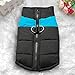 Didog Cold Weather Dog Warm Vest Jacket Coat,Pet Winter Clothes for Small Medium Large Dogs(Chest 25 Inch; Back Length 20 Inch, Blue)