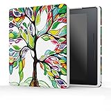 MoKo Case for Kindle Oasis (8th Generation, 2016 Released Only) - Premium Ultra Lightweight Shell Cover with Auto Wake / Sleep for Amazon 6 inch Kindle Oasis E-reader Case, Lucky Tree
