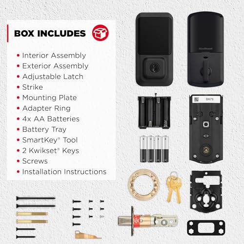 Kwikset Halo Wi-Fi Smart Lock, Keyless Entry Front Door Touchscreen Deadbolt, Matte Black Finish, Grade AAA Certified, UL Listed, Easy Install No Hub, App Control - View 10