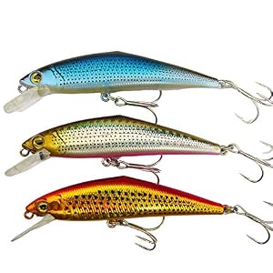 Momolures 85mm 14.3g Leurre Pêche Poissons Nageurs Coulants 2pc Ensemble & Assortiment D-contact Style Pour Truite Sandre Brochet Saumon Basse Labrax
