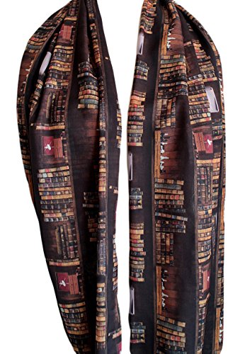 Etwoa's Bookshelf Infinity Scarf Circle Scarf Loop Scarf