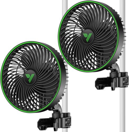 Photo 1 of VIVOSUN AeroWave E6 Gen2, Grow Tent Clip Fan 6”, EC Motor, Smart Control, Powerful Oscillating Fan, Local Timer, Weatherproof IP54, for Hydroponics Circulation Cooling, Black