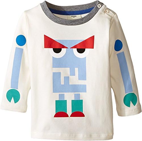 Fendi Kids Baby Boy's Long Sleeve T-Shirt w/ Monster Logo Graphic (Infant)