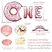 Donut First Birthday Party Set, Donut 1st Doughnut Birthday Party Decoration Include Donut Grow Up Cake Topper Donut Foil Balloon High Chair Banner for Donut 1st Birthday Décor