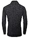 TAM WARE Mens Classic Slim Fit Knit Open-Front Cardigan TWNR210G-1508-BLACK-US S/M(Tag Size M)