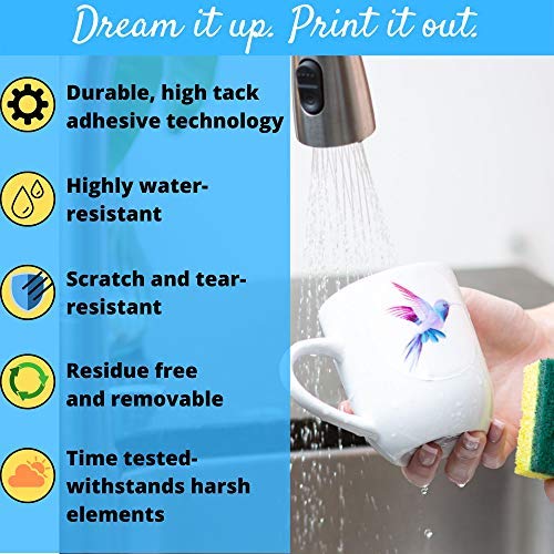 Royal Elements Waterproof Vinyl Sticker 10 Sheets 8.5" x 11" for Inkjet