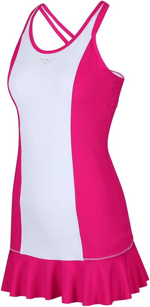 Bace Girls Pink and White Tennis Dress, Pleated Tennis Dress, Girls Golf Dress, White Tennis Dress, Pink Tennis Dress