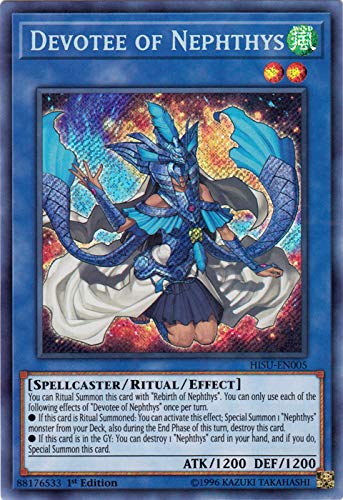 Yu-Gi-Oh! Singles - Devotee of Nephthys - HISU-EN005 - Secret Rare - 1st Edition - Hidden Summoners