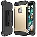 iPhone 7 Plus Case, Trianium [Duranium Series] Heavy Duty Protective Cases Shock Absorption Hard Covers w/ Built-in Screen Protector+ Holster Belt Clip Kickstand for Apple iPhone 7 Plus 2016-Gold