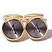 HJ Men's 2PCS Fashion Dazzle Tuxedo Shirts Platinum Plated Cufflinks Initial Letter 2 Color A-Z (Gold A), Small