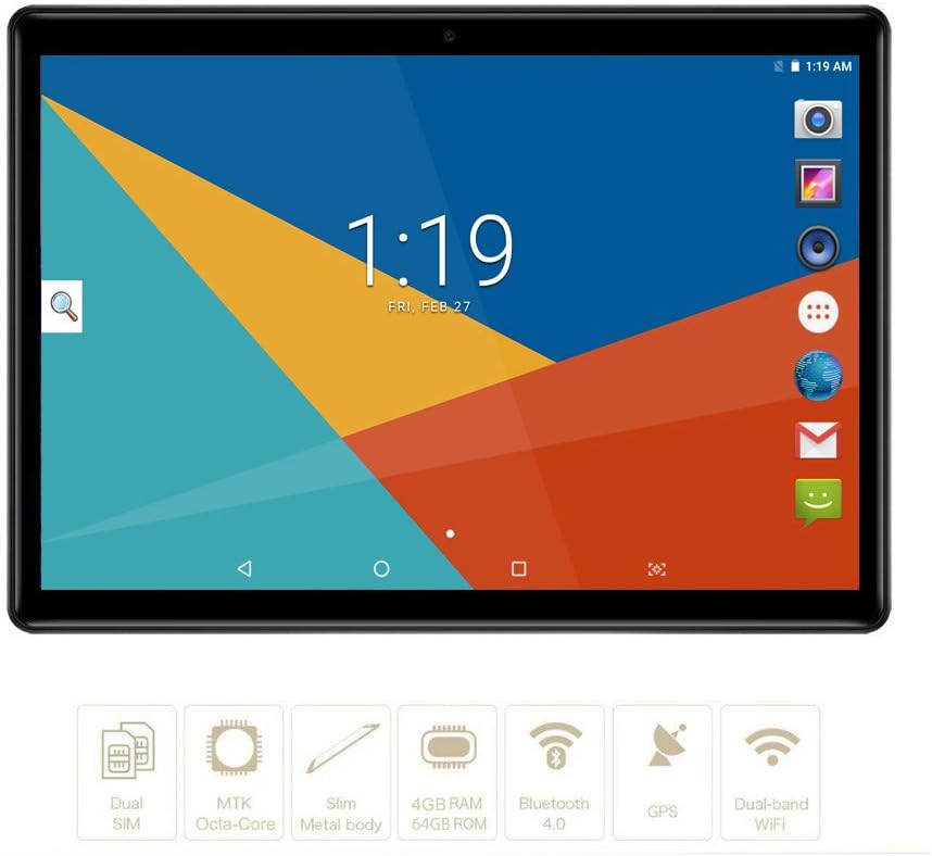 Tablet 10 Pulgadas Tablets PC (Android 8.1, 3G, WiFi, Octa Core, 4 ...