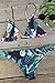 CUPSHE Women's Floral Printing Triangle Splicing Bikini Set (L) Green