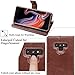 AMOVO Case for Galaxy Note 9 [2 in 1] Samsung Galaxy Note 9 Wallet Case [Detachable Folio] [Vegan Leather] [Wrist Strap] [Card Slot] [Kickstand] Note 9 Flip Case with Gift Box Package (Note 9, Brown)