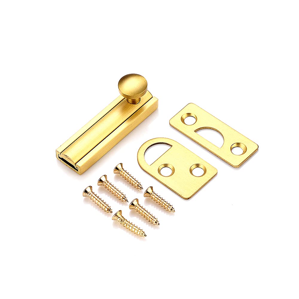 9 Pcs Door Bolts Sliding Surface Door Lock Bolt Brass Latch Sliding Door Lock for All Types of Internal Doors…