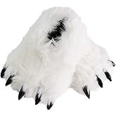 Caramella Bubble Cute Fuzzy Animal Paw Slippers Fluffy Animal Claw Slippers Soft Funny Monster House Shoes for Adults Women for Vacation Birthday