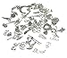 Yansanido 100 Gram Assorted DIY Antique Charms Pendant Mixed Charms Pendants (Silver)