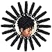 BECUS 3Packs 10inch Crochet Braids Hair for Black Women Synthetic Short Braiding Diameter Tapered Cut Jamaican Jumpy Wand Hair