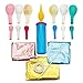 Gender Reveal Party Supplies Decorations – for Boy or Girl with Rose Gold & Blue Foil Balloons, Balloon Garland Decorating Strip with 76 Assorted Blue, Pink, & Confetti Latex Balloons, and Hand Pump