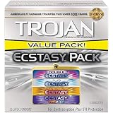 Trojan Ecstasy Pack Lubricated Condoms, 26 Count