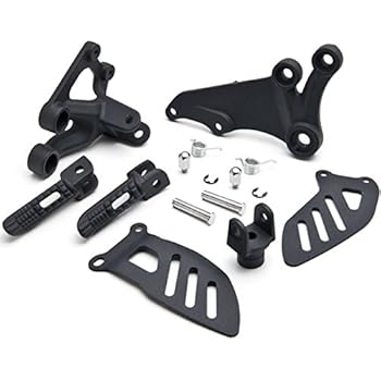 Krator (Front) Foot Rests Assembly Kit for Suzuki GSXR 600 2006-2010 / GSXR 750 2006-2008 Frame Fitting Stay Footrests Step Bracket Assembly