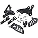 Krator BFR004-B (Front) Foot Rests Kit for Suzuki 600 2006-2010 / GSXR 750 2006-2008 Frame Fitting Stay Footrests Step Bracket Assembly, Black
