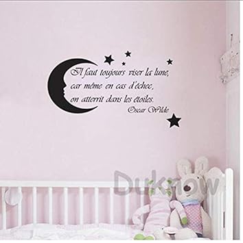 Pegatinas de arte de pared de vivero francés Decoración de cita de ...