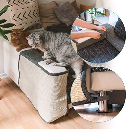 Navaris Cat Scratch Mat Sofa Protector Natural Sisal Furniture