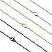 FIBO STEEL 1.5MM Stainless Steel Twist Chain Necklace for Men Women 3 Pcs a Set 14-36 inches