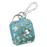 Fintie Case for Tile Mate/Tile Pro/Tile Sport/Tile Style/Cube Pro Key Finder, Vegan Leather Protective Cover for 2020 2018 and All Generations Tile, Blossom