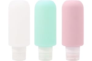 Silicone Refillable Travel Bottles 200 ml Set, Leak-Proof Travel Empty Container and Toiletries Set, Refillable Liquid Contai