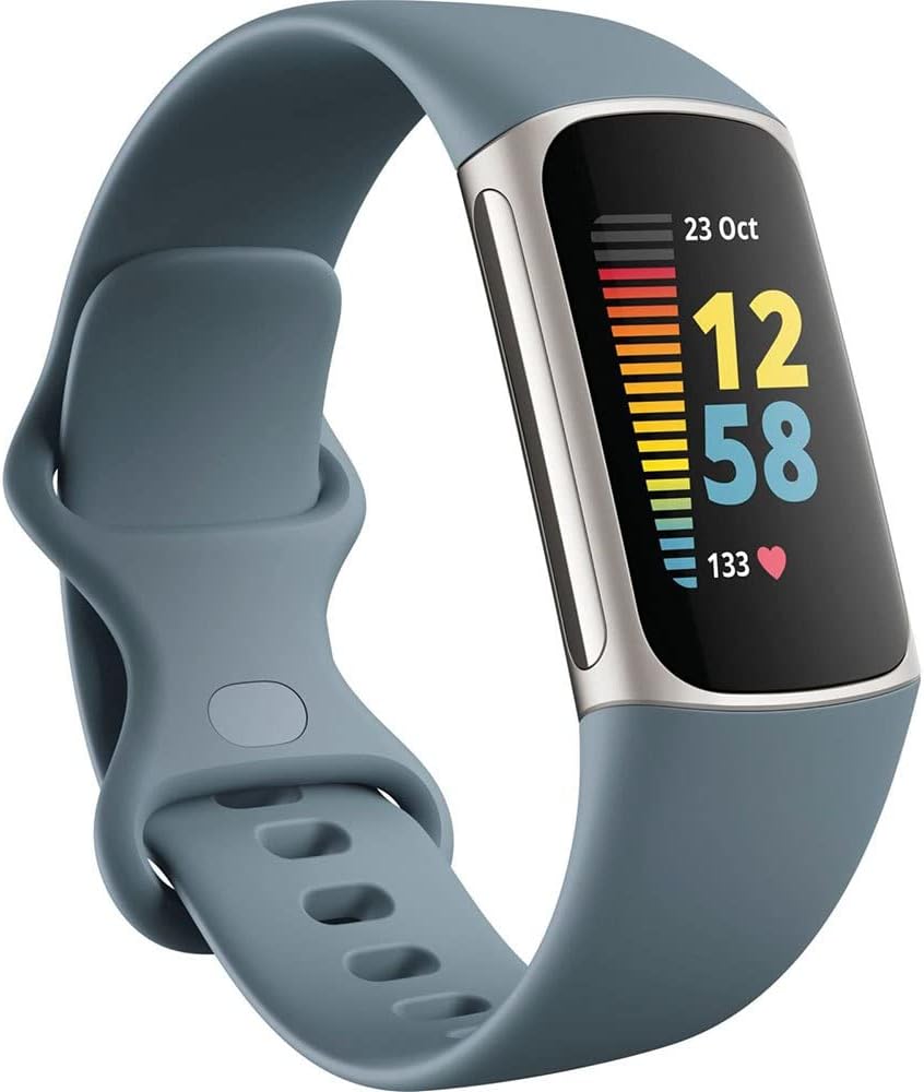 Fitbit Charge 5 Activity Tracker Steel Blue w/ 6 Month Premium & GPS