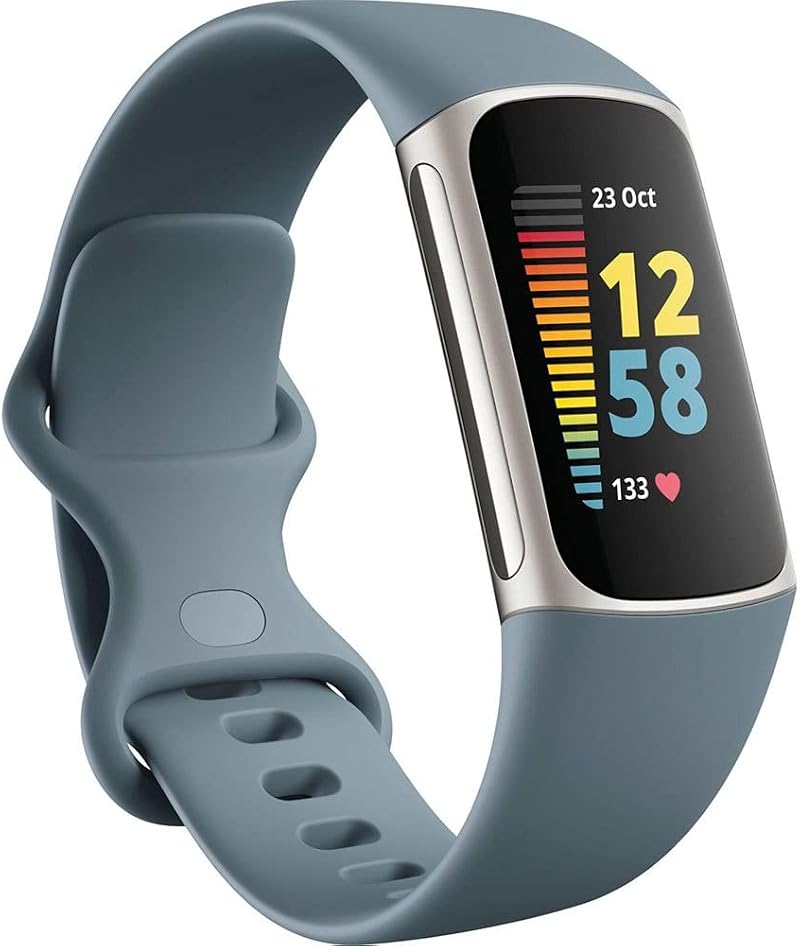 Fitbit Charge 5 Activity Tracker Steel Blue w/ 6 Month Premium & GPS