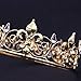 Frcolor Men's Crown, Crystal Full Round King Crown for Prom Party Hats Costume Accessories